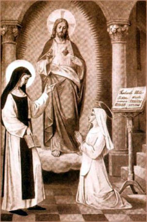 sv.Mechtilda učí novicku sv.Gertrudu sv.Mechtilda učí novicku sv.Gertrudu